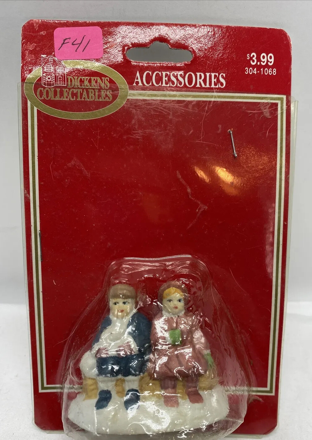Dickens Collectables Christmas Village Accessory BOY GIRL Dollhouse F41