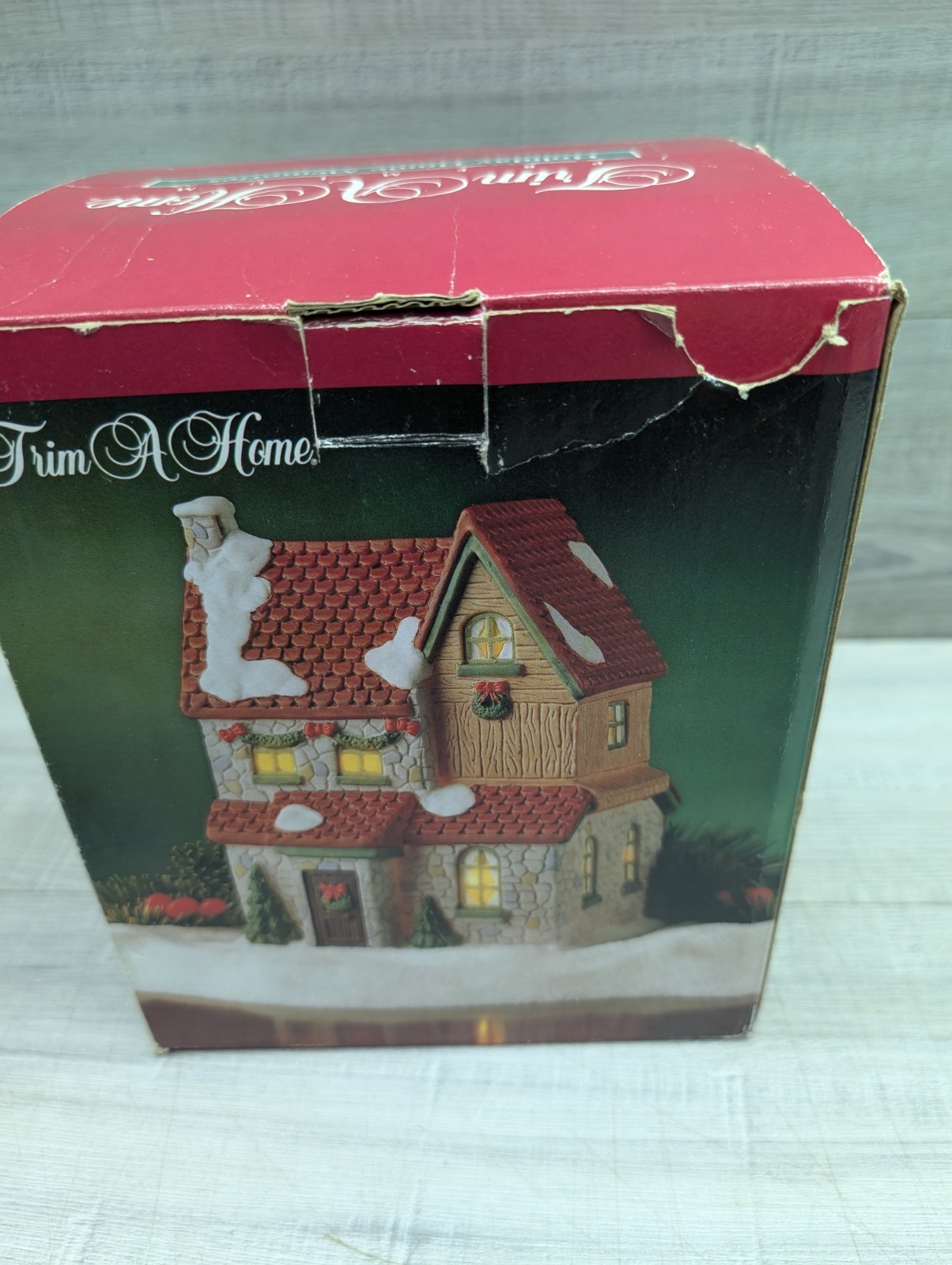 VTG Kmart Trim A House Holiday Home Memories. Two Story Stone House 1995