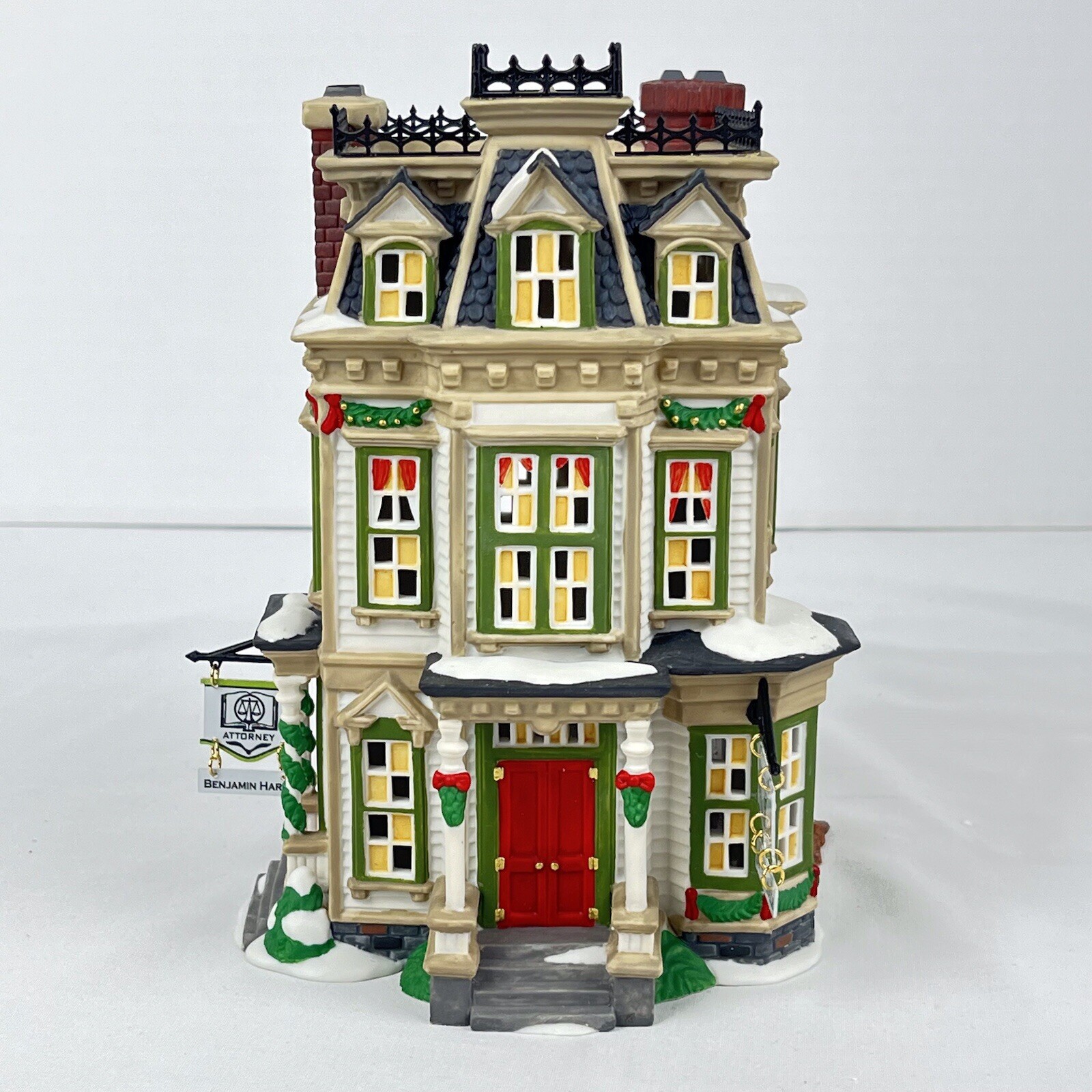 Dept 56 New England Village Series Hale & Hardy House with Signs 1999 Retired