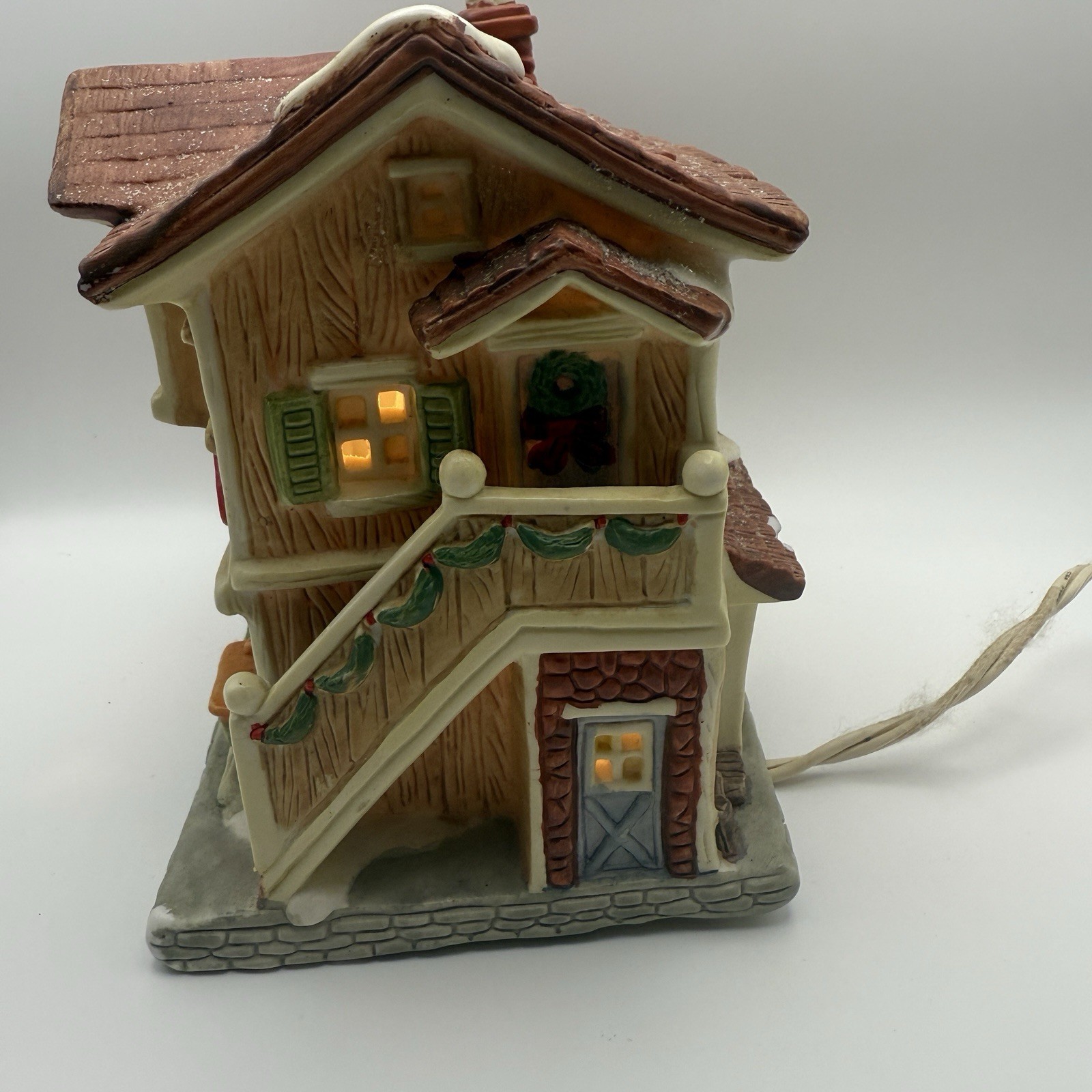 Vintage Christmas SantaKins Village Grubby’s Sleigh Repair A Sants’s Best 1992