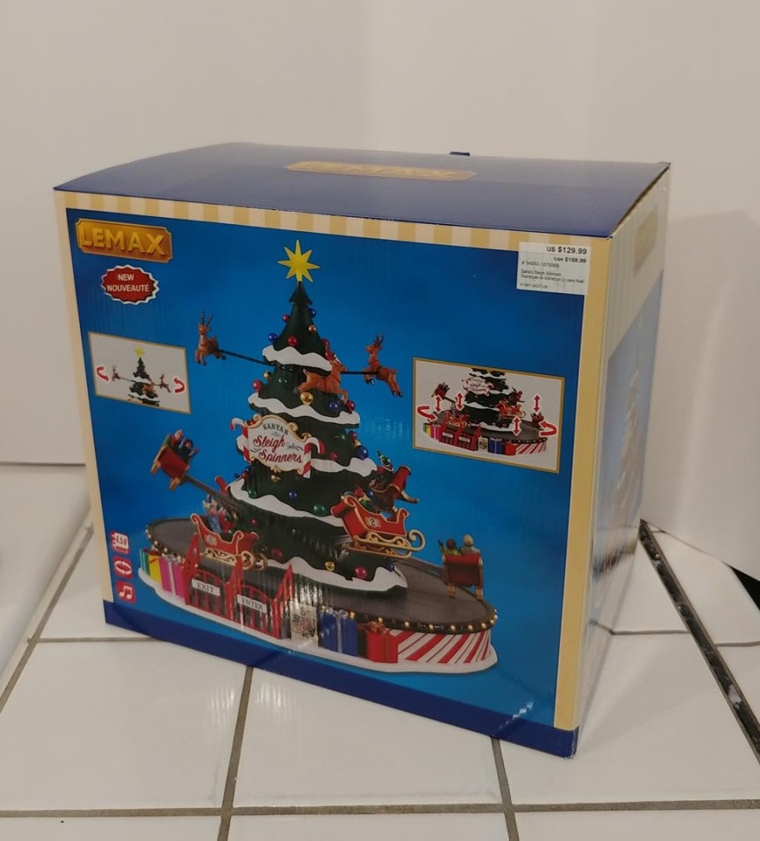 2021 Lemax SANTA’S SLEIGH SPINNERS Carnival Ride New in Box