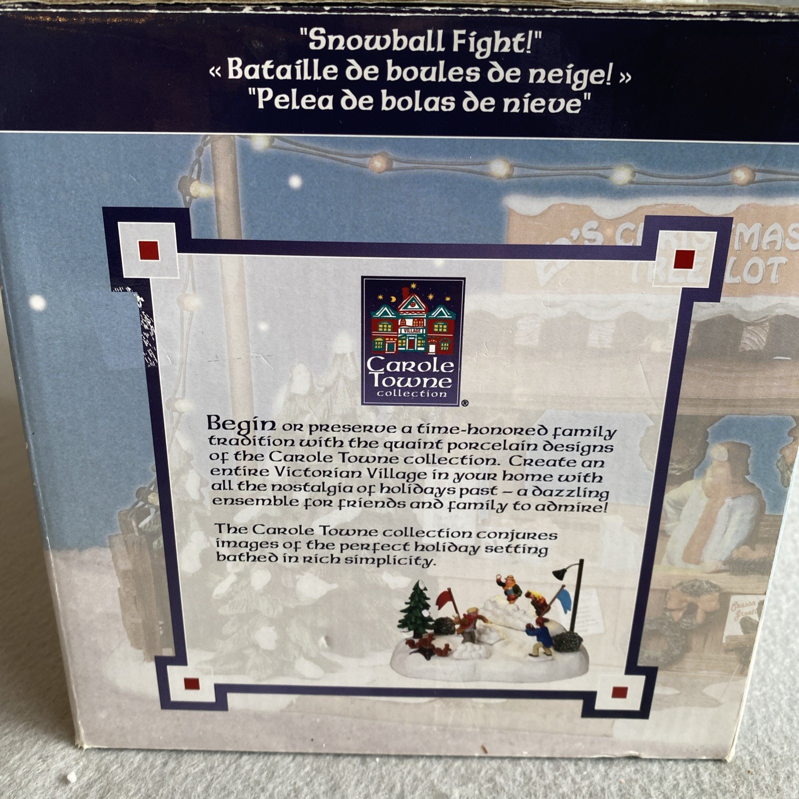 Lemax Carole Towne Snowball Fight! Lighted & Animated #84841 Missing Power Cord