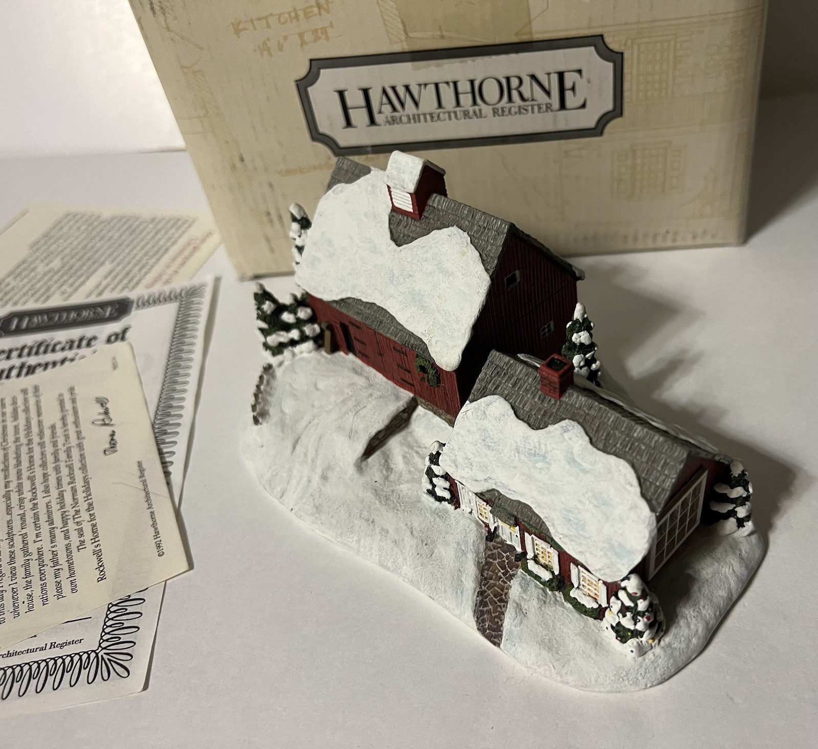 Hawthorne Architectural Register Rockwell “Christmas Eve At The Studio” 1992