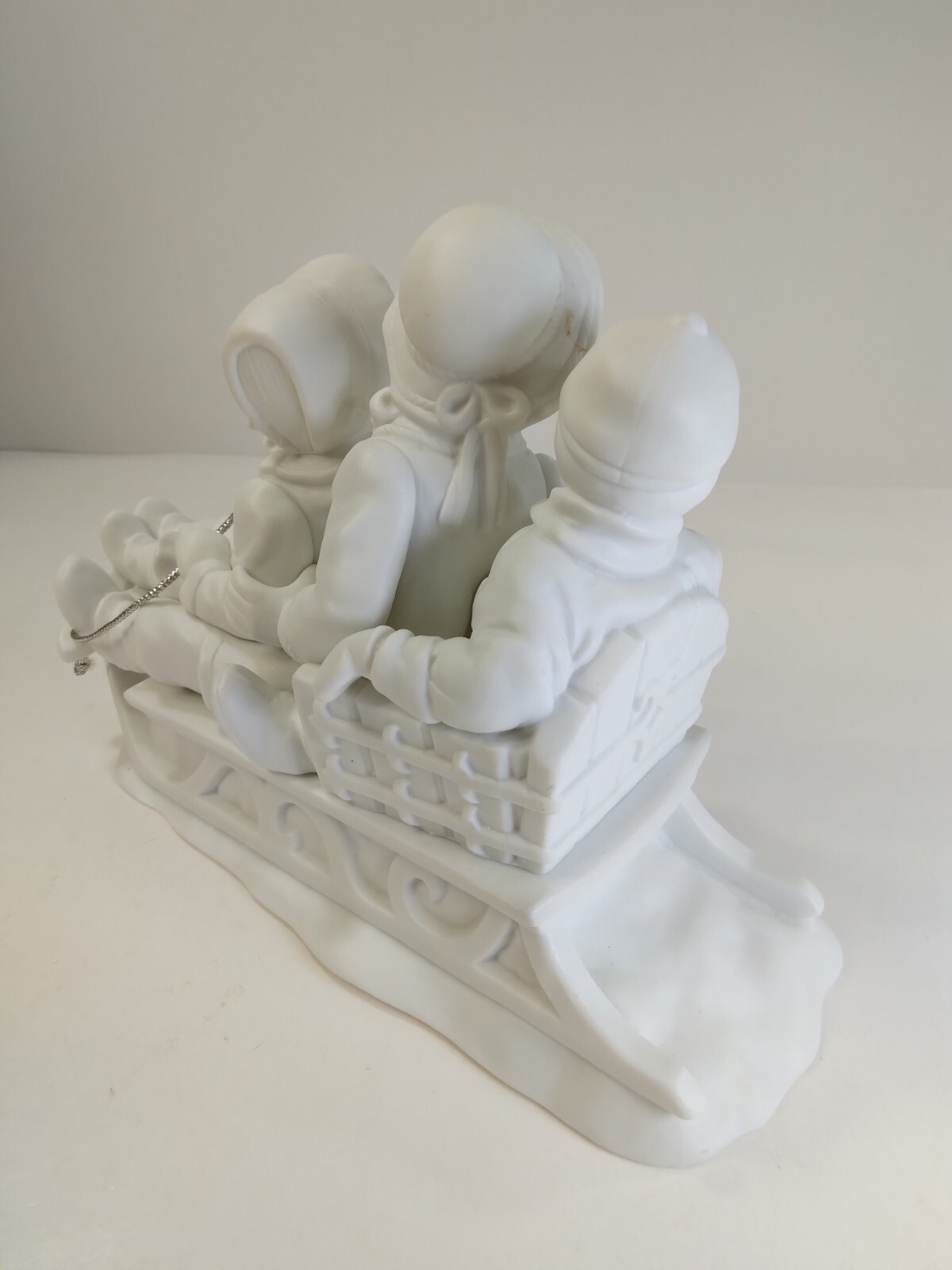 Dept 56 Christmas Winter Silhouette Sledding In The Snow White Figurine 78492