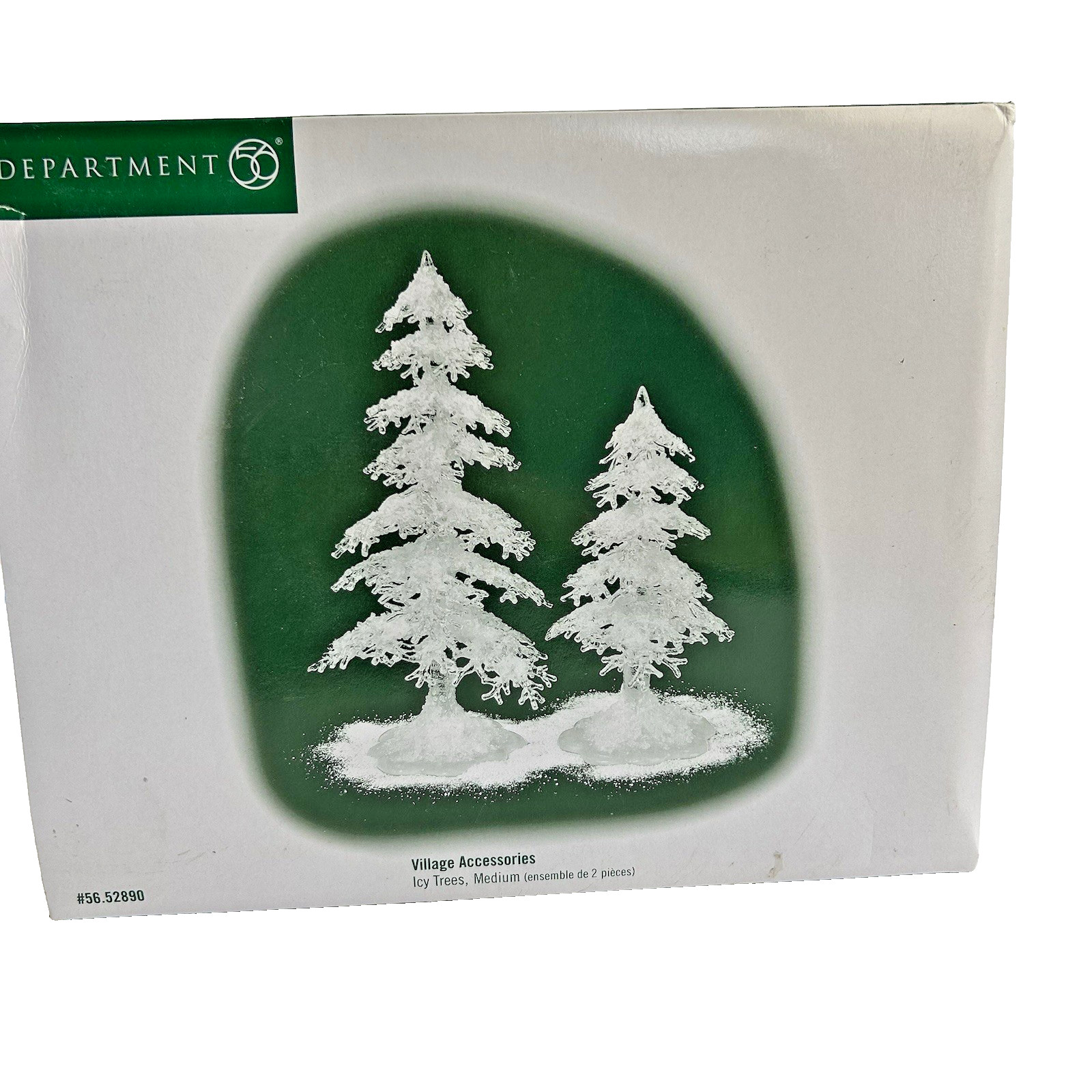 Department 56 Icy Trees Medium 52890 Christmas Village Accessories New In Box