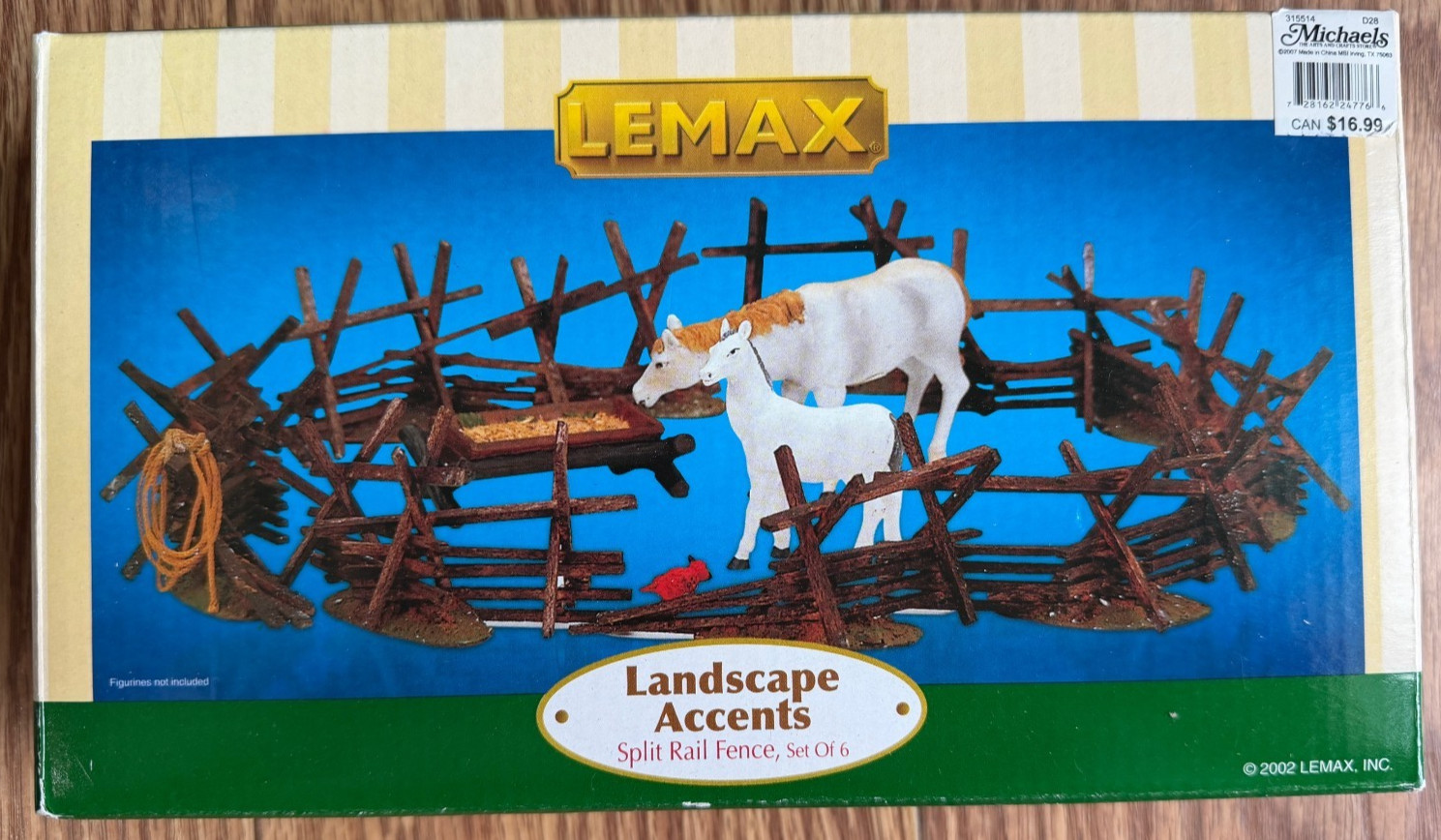 Lemax 6 Piece Split Rail Fence Landscape Accents Set Farm Country