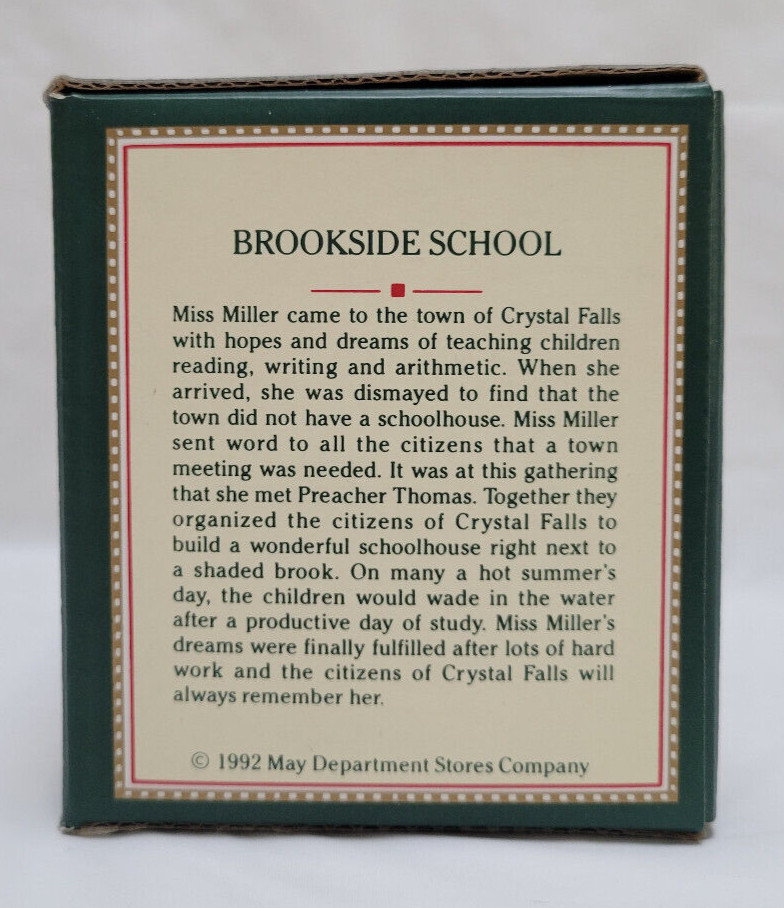 1992 Vintage Crystal Falls Village – Brookside School – May Department Stores