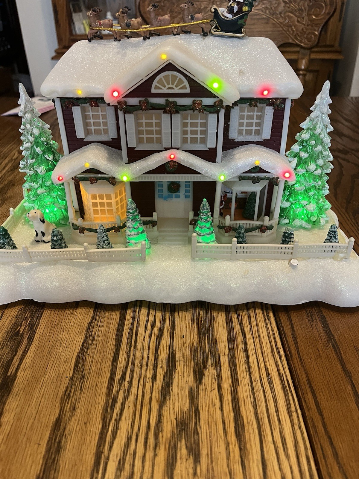 RARE NIGHT BEFORE CHRISTMAS STORY TELLING HOUSE ~ LIGHTS AND SOUND