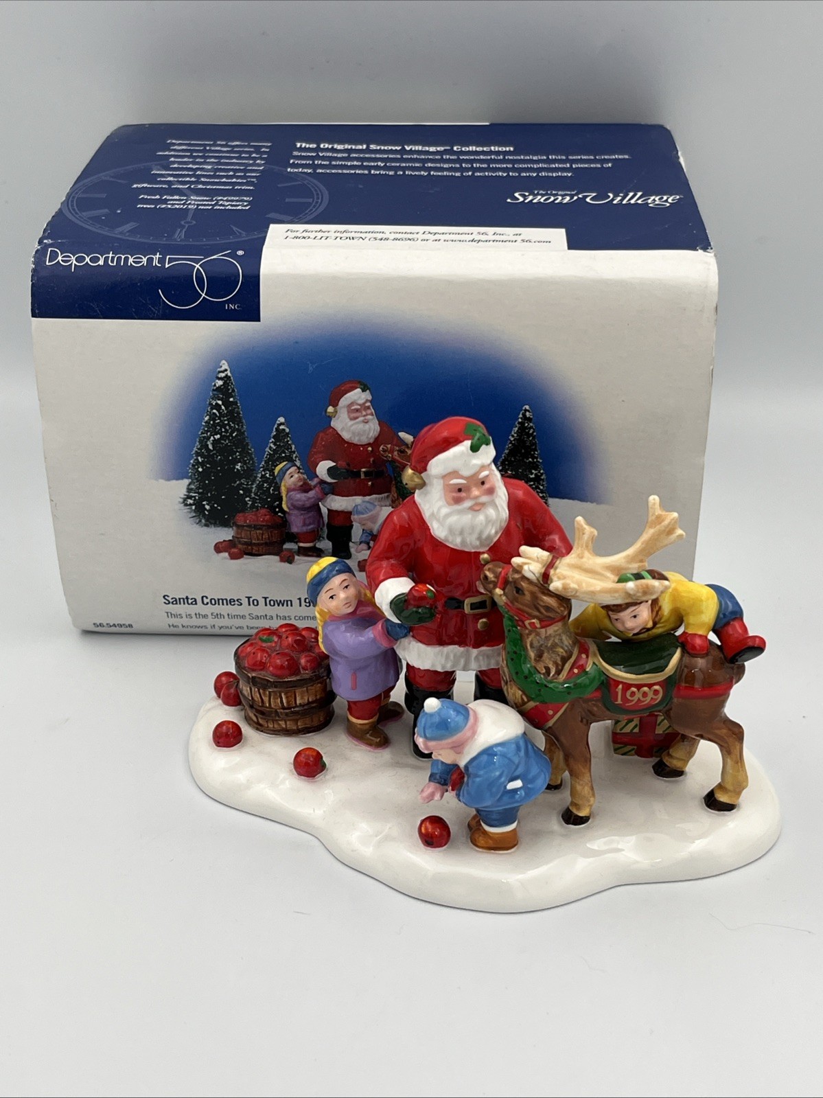 Department 56 Snow Village Santa Comes to Town 1999 54958 Retired