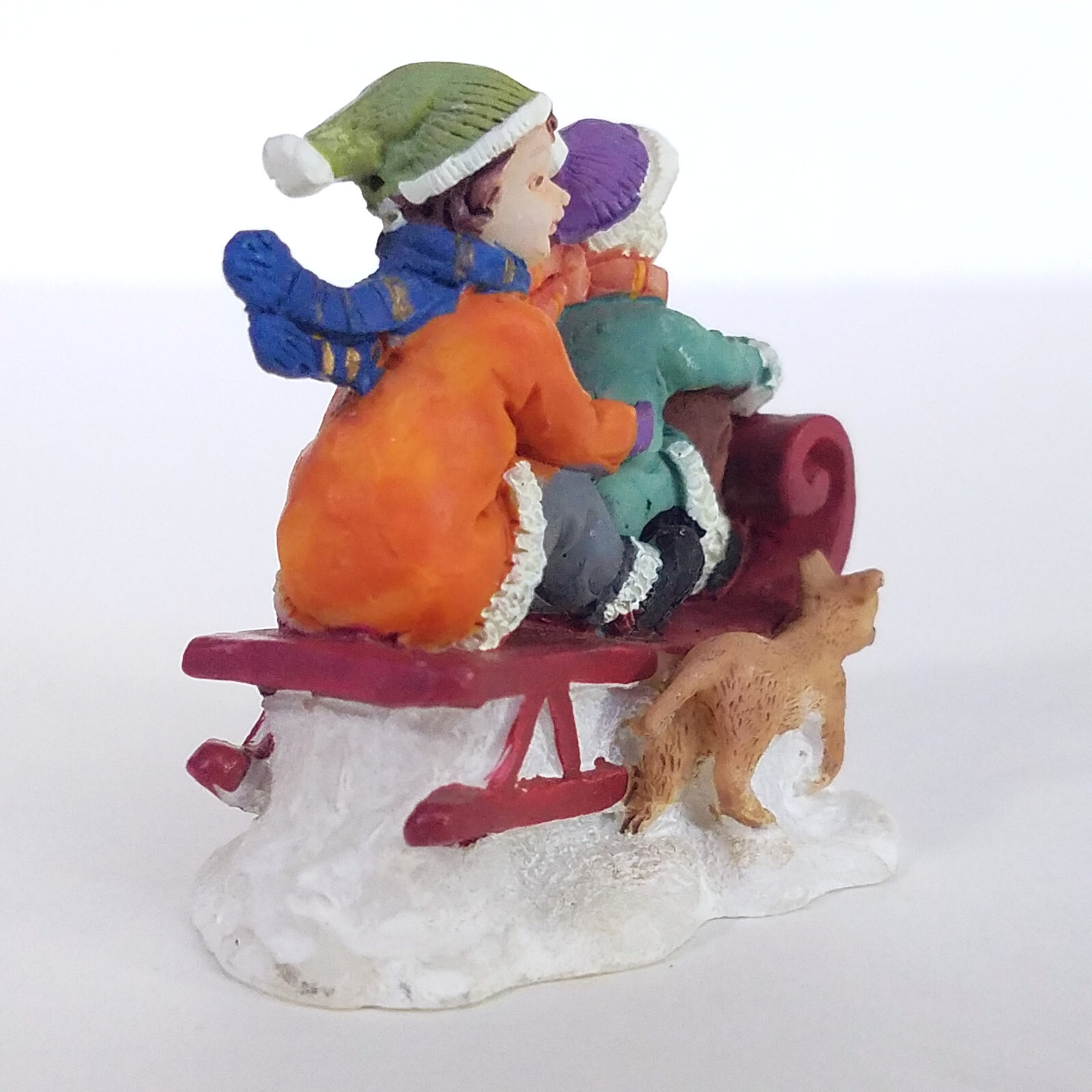 Santa’s Workbench 2004 Winter Sports Figurines 7322829 Children Playing In Snow