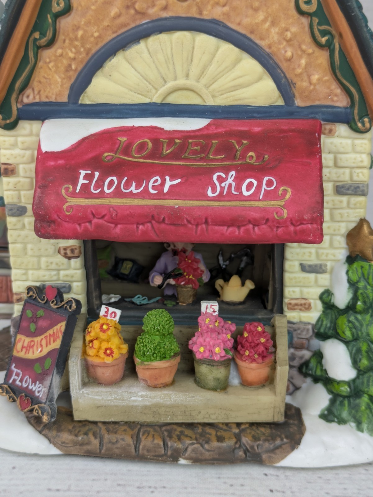 Grandeur Noel Collectors Victorian Village Lovely Flower Shop Greenhouse 2003