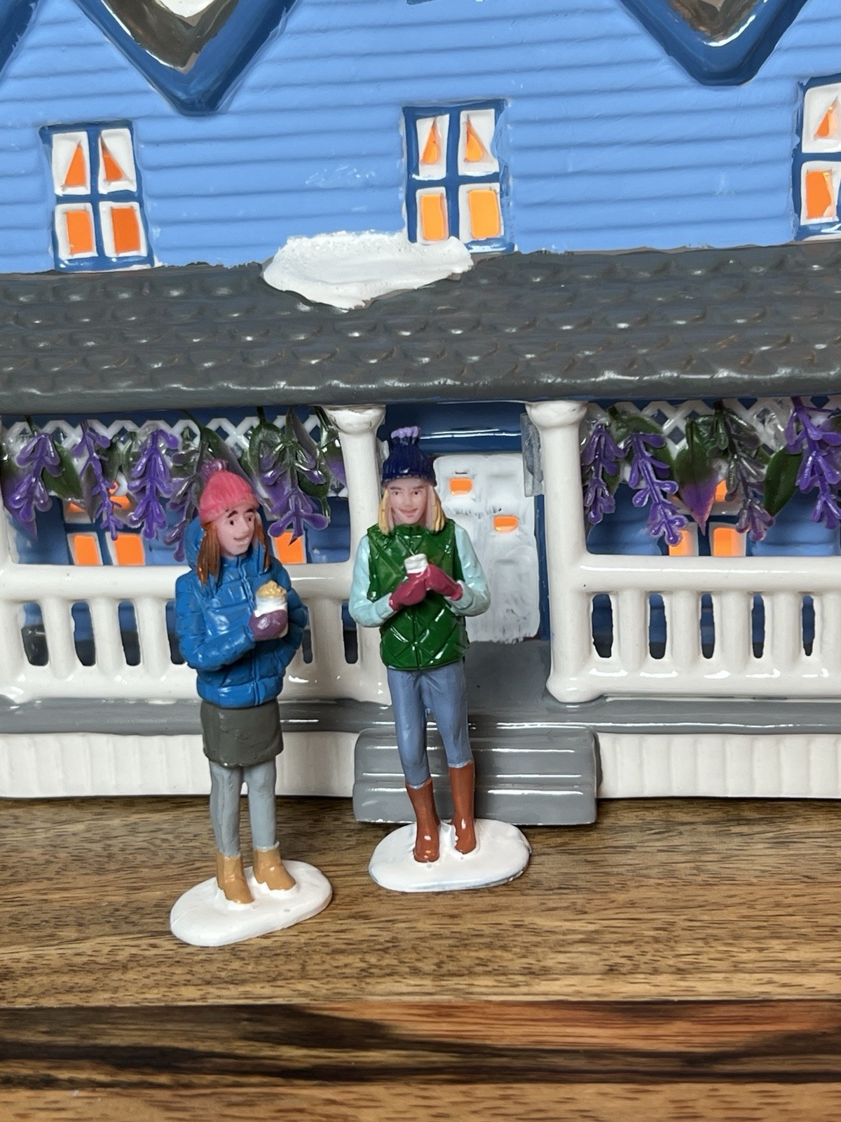 Gilmore Girls Lorelei’s House & Garage Christmas Village Dept 56 Altered Art