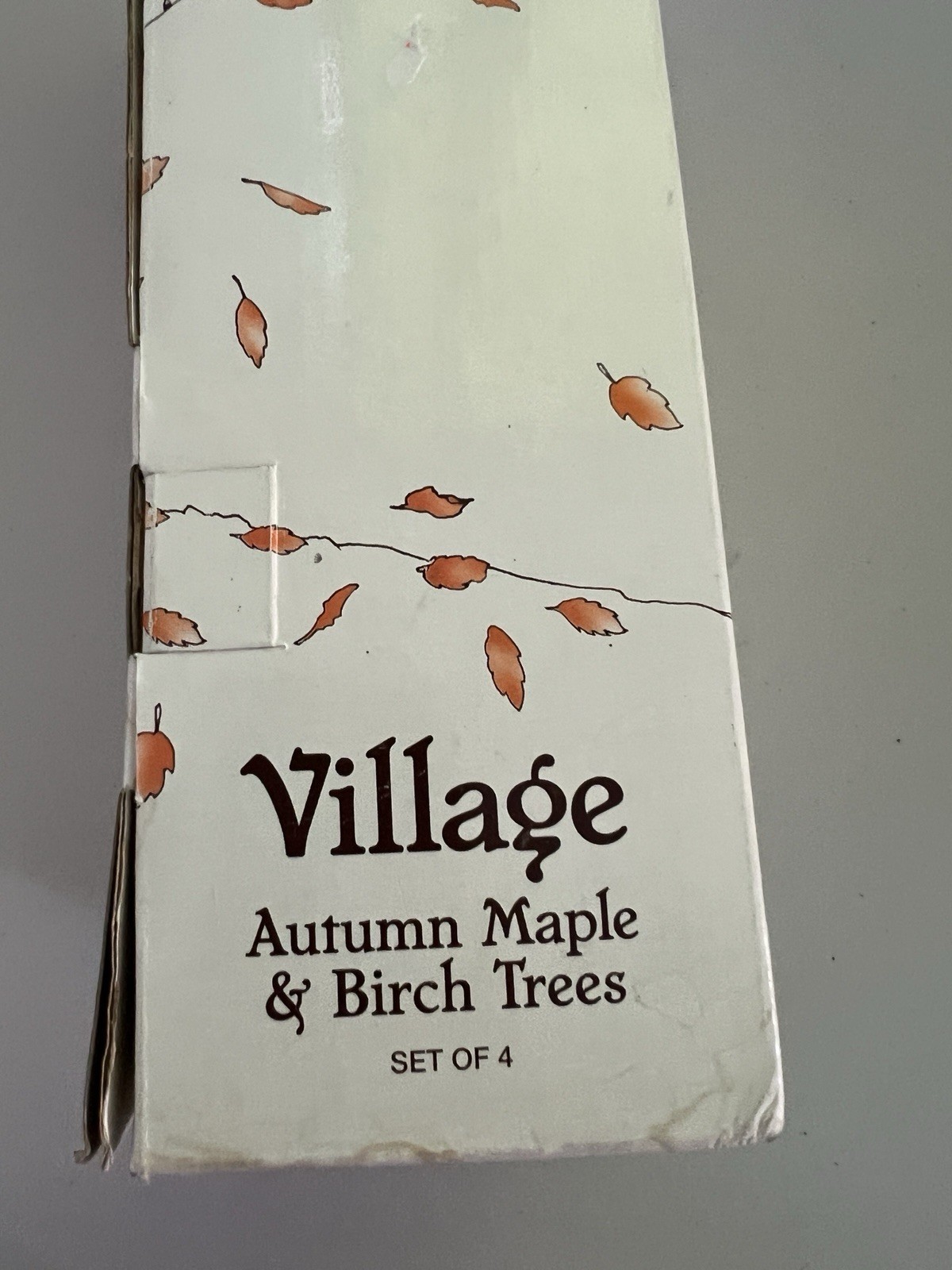 Dept 56 Village: Autumn Maple & Birch Trees #52655 (4 trees) for display scenes