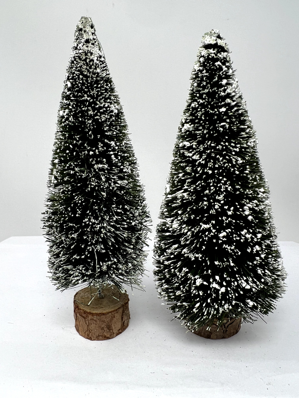 Dept 56 Christmas Village Set Of 4 Bottle Brush Tree Tree’s 6″ to 7″ Tall
