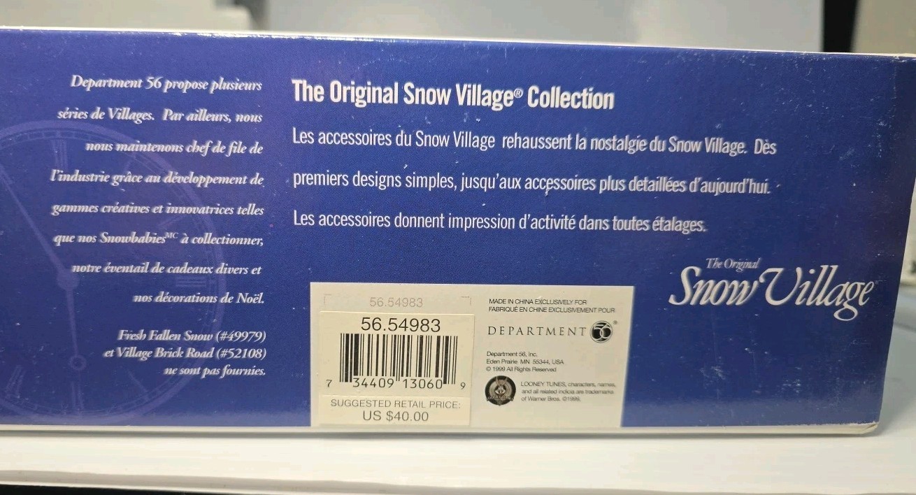 DEPARTMENT 56 “The Looney Tunes Animation Film Festival” #54983 RETIRED
