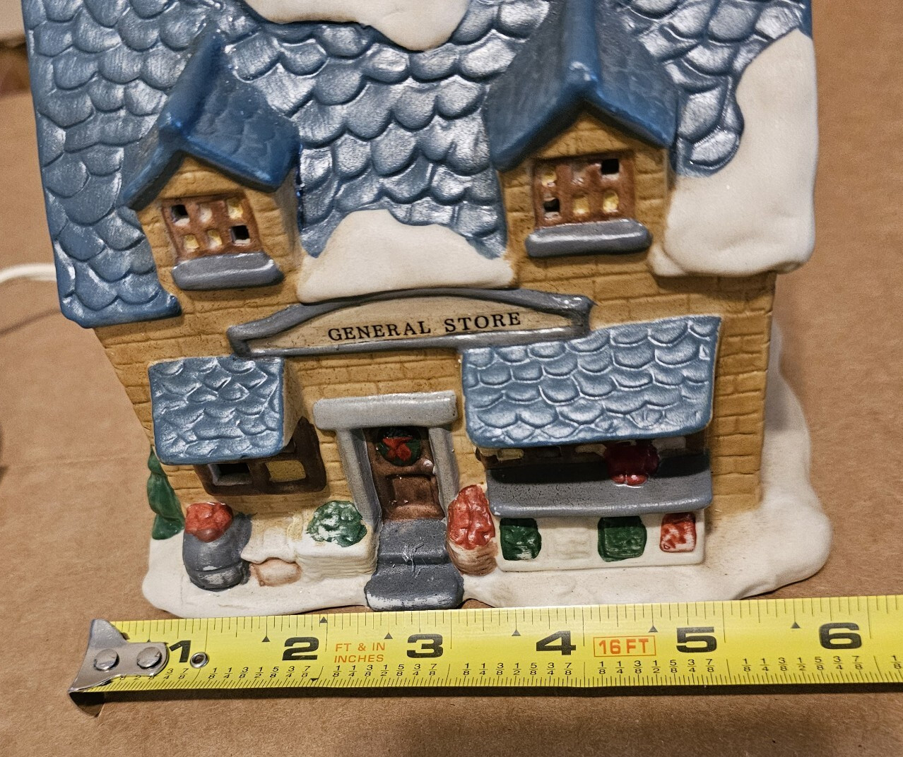 Frank’s ~Winter Tyme Village~ General Store with Light & Box WORKS ~Estate Sale