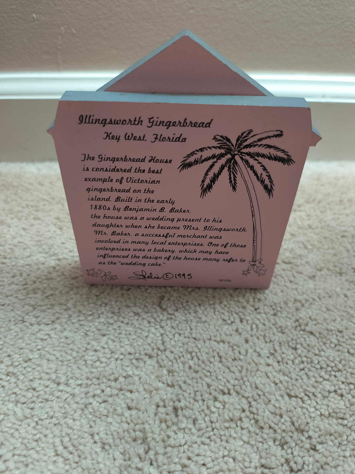 1995 Shelia’s Houses ILLINGSWORTH GINGERBREAD Key West FL Shelf Sitter #19868