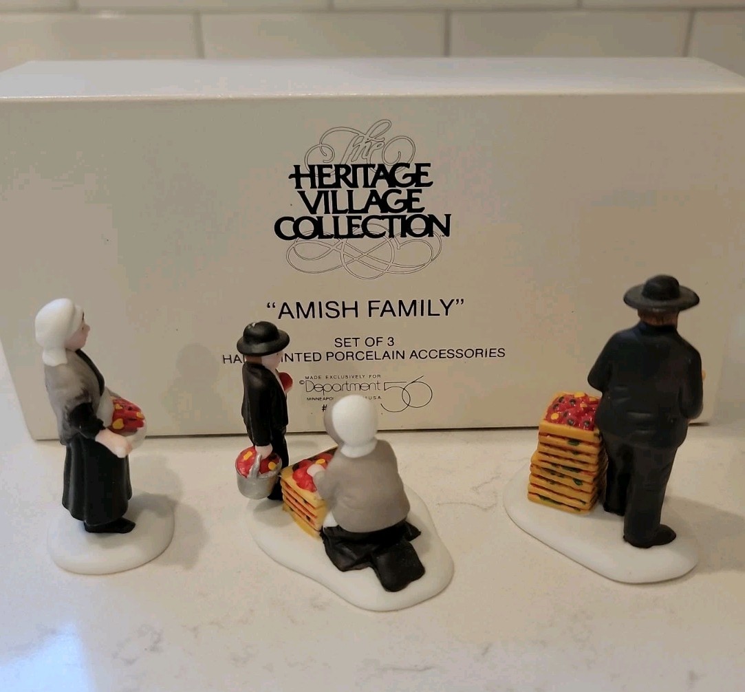 Dept 56 Heritage Village Amish Family Set of 3 #5948-0