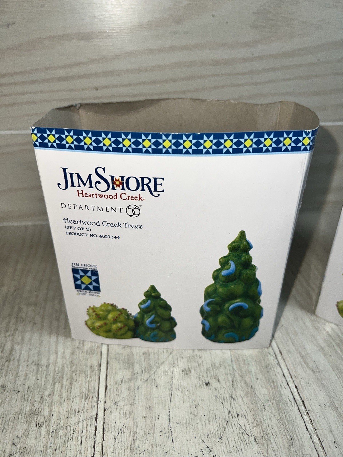 Jim Shore Heartwood Creek Dept 56 Trees (Set Of 2) # 4021344 Retired