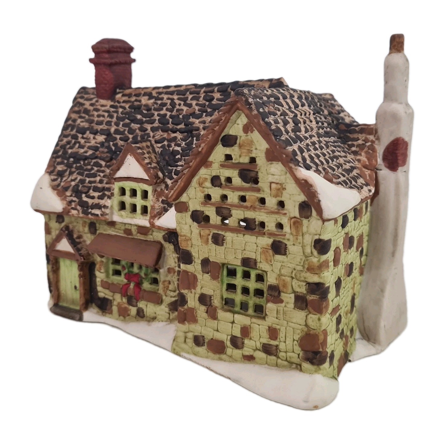 🚨 Department 56 Dickens Village Stone Lighted Porcelain House Vntg GT2