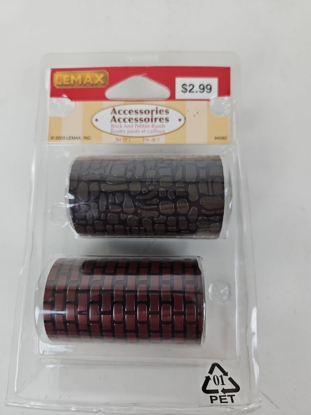Vtg Lemax Brick & Pebble Roads Accessories New Sears Christmas Village