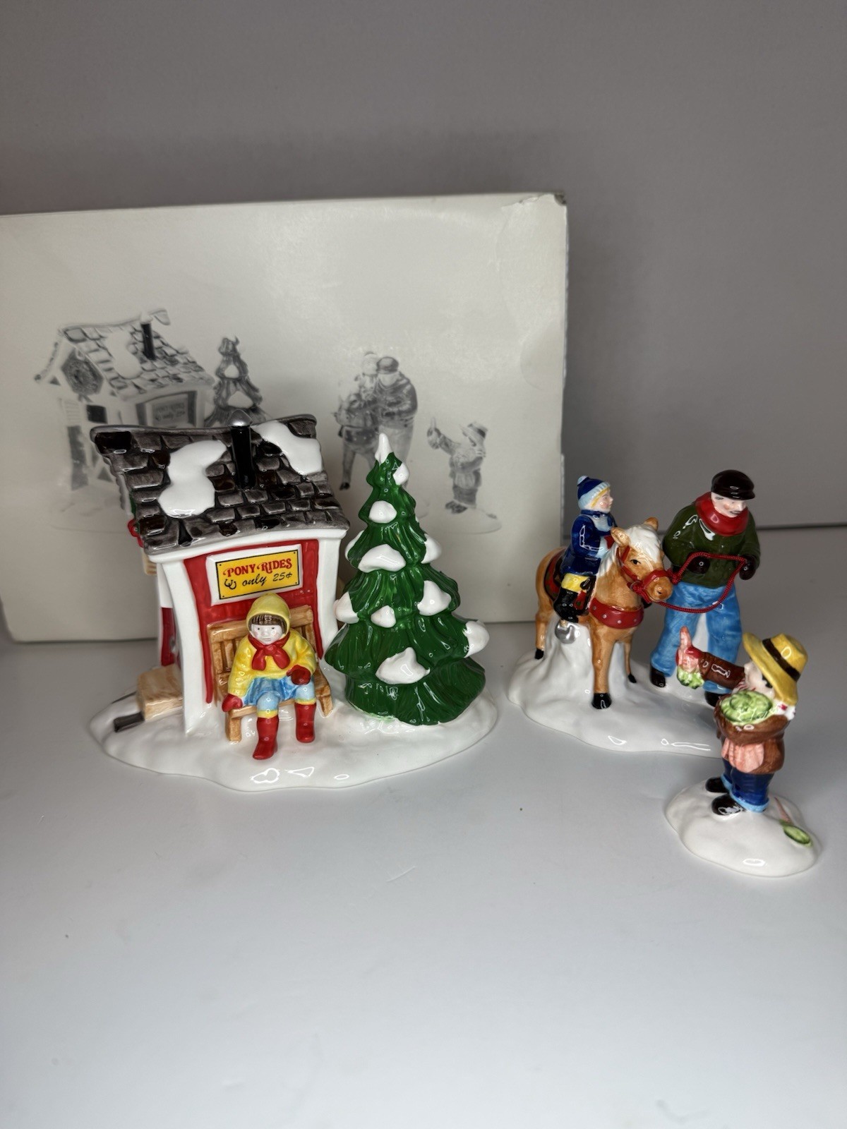 Department 56 The Original Snow Village Accessory “PINT SIZE PONY RIDES” 5453-4