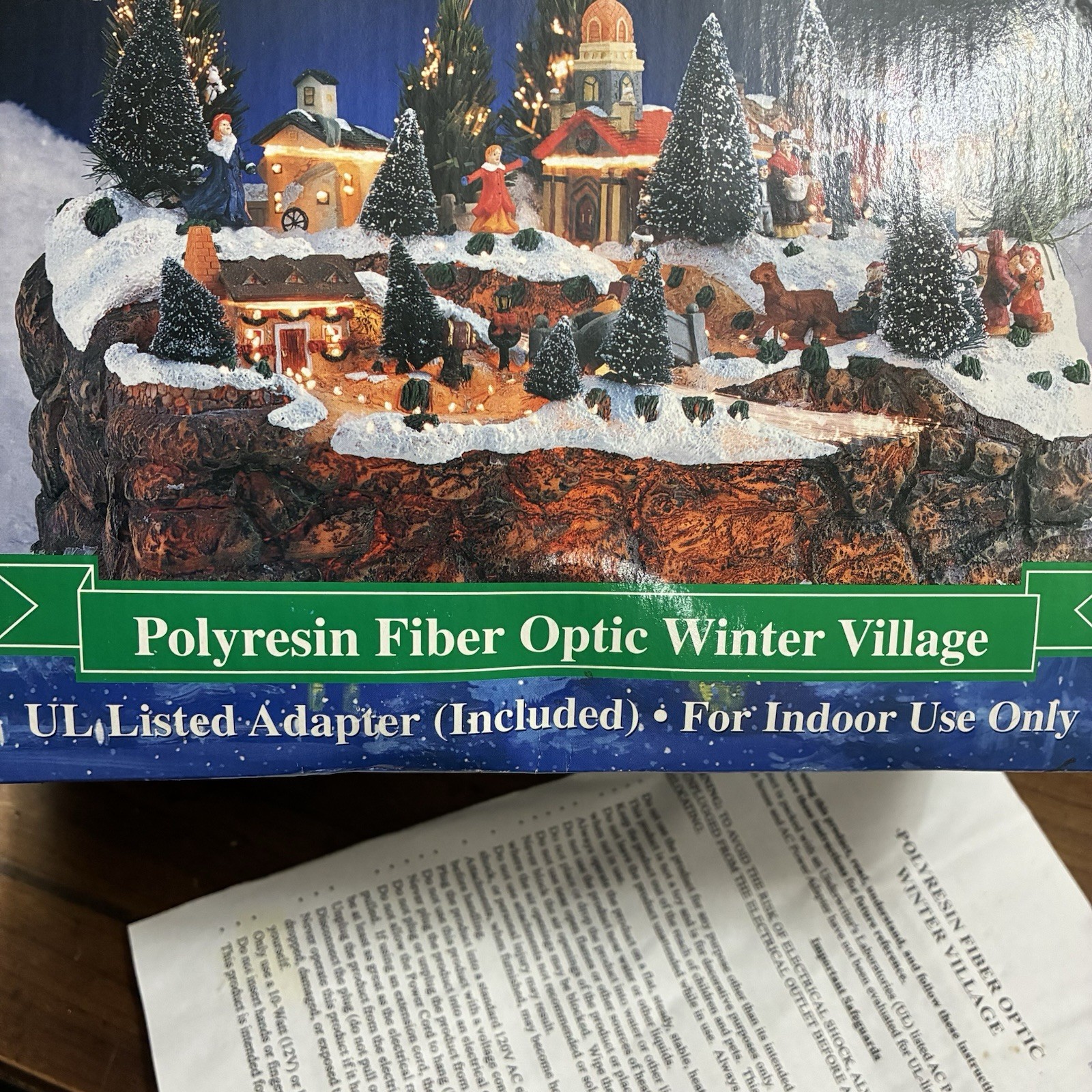 Atico Int. USA Fiber Optic Christmas Winter Valley 2003 Lighted Tested W Box