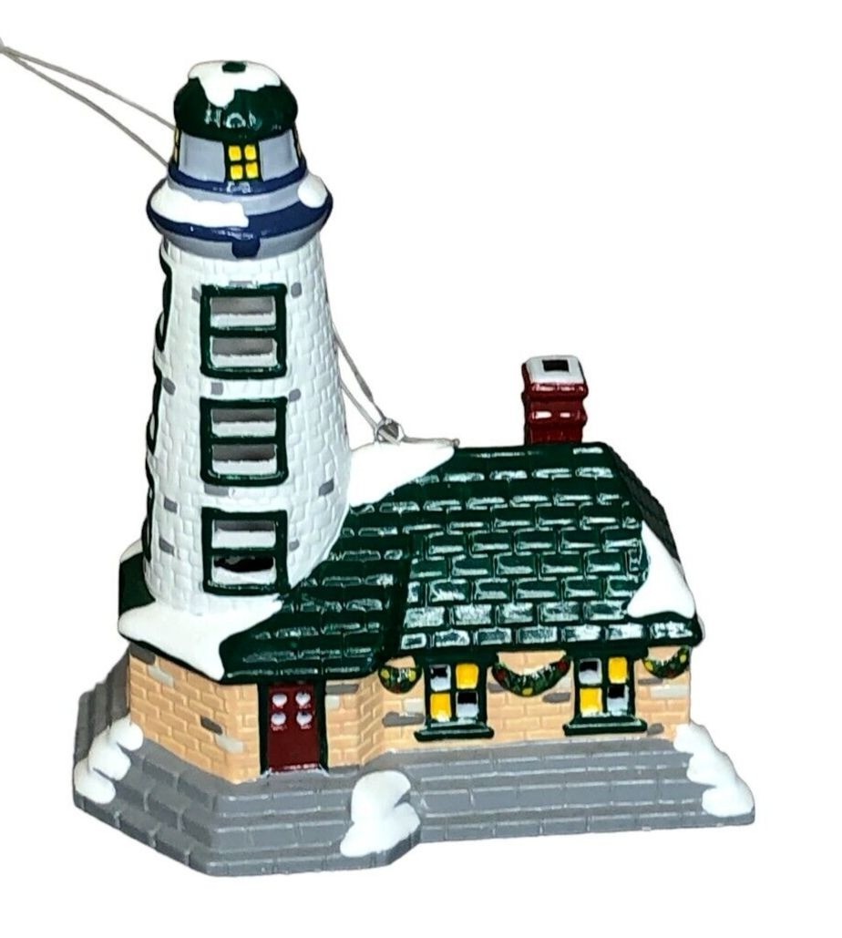 Dept 56 Classic Christmas Holiday Ornament Snow Village Retired Lighthouse EUC