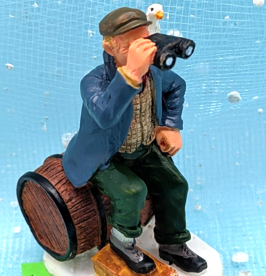 Lemax Lighthouse Keeper seagull nautical Christmas Village Figurine INV128