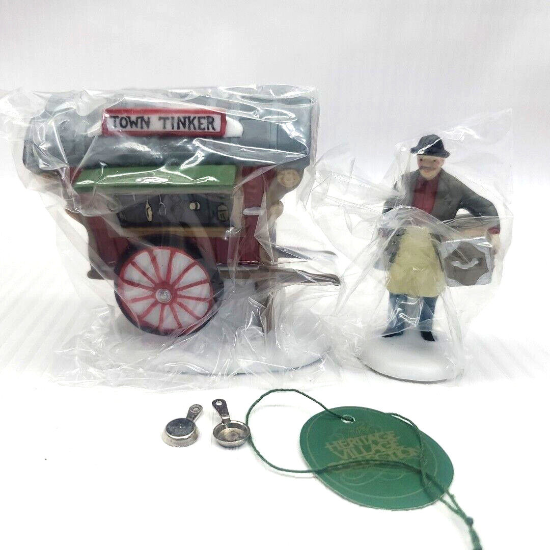 Dept 56 Heritage Village Collection #5646-4 “Town Tinker” Village Accessories