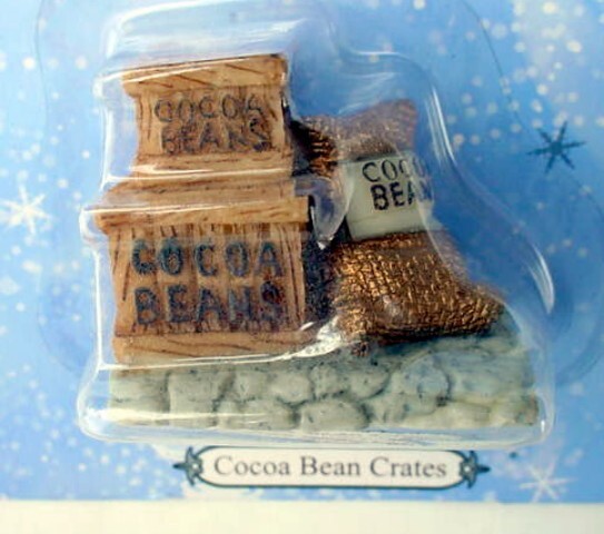 Hershey’s Holiday Village Chocolate Factory Set Lot Candy Cart Cocoa Bean Crates