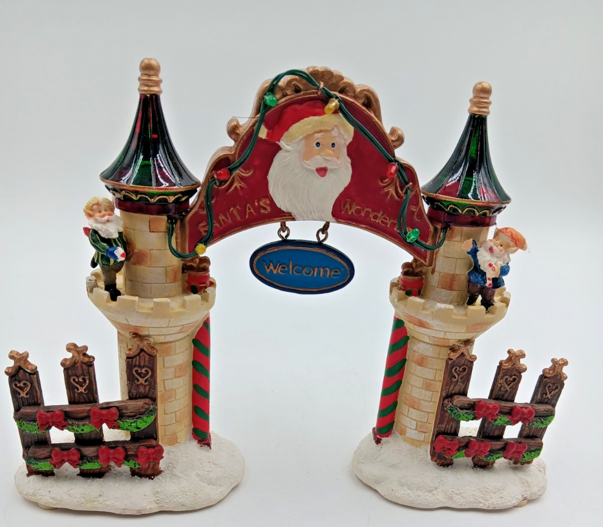 Northern Wonderland Collec Welcome Sign 07 Santa’s Wonderland Christmas Village