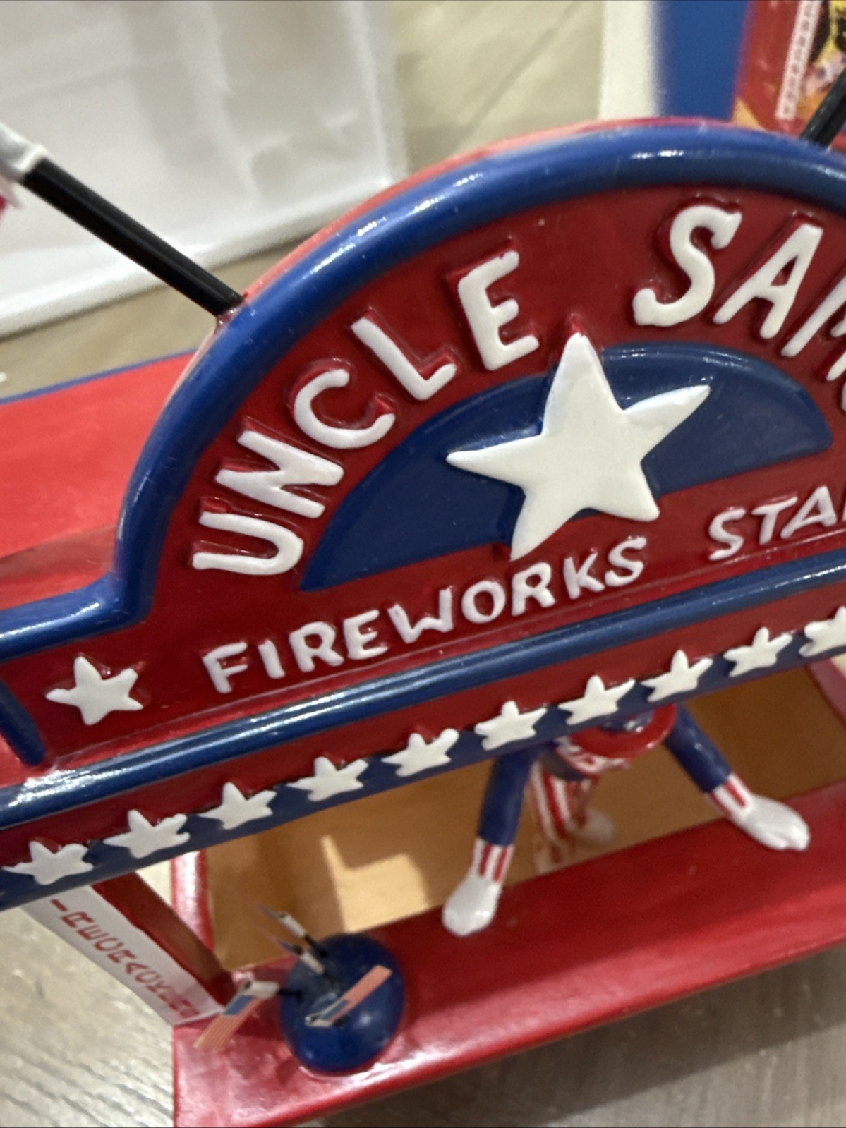 Department 56 Uncle Sam’s Firework Stand No Little Boy