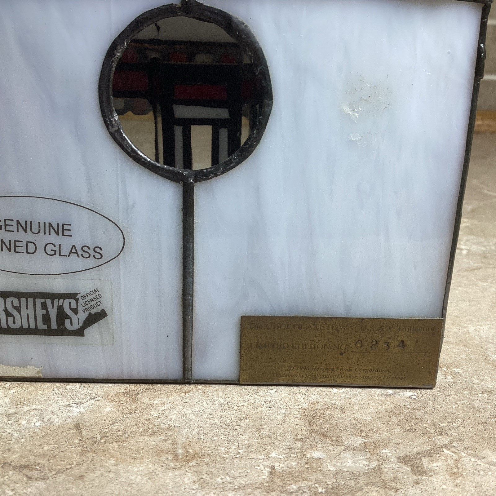 HERSHEY STAINED GLASS -Chocolate Town 1996-5 And 10 Cent Store- Lit- RUDY BROS.