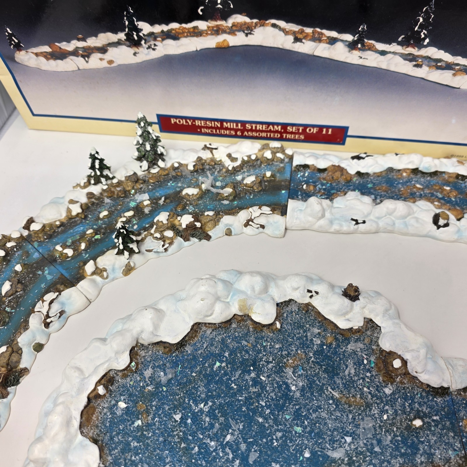 Lemax & Dept 56 Mill Pond & Creek Set Vintage Christmas Village Water River Lot