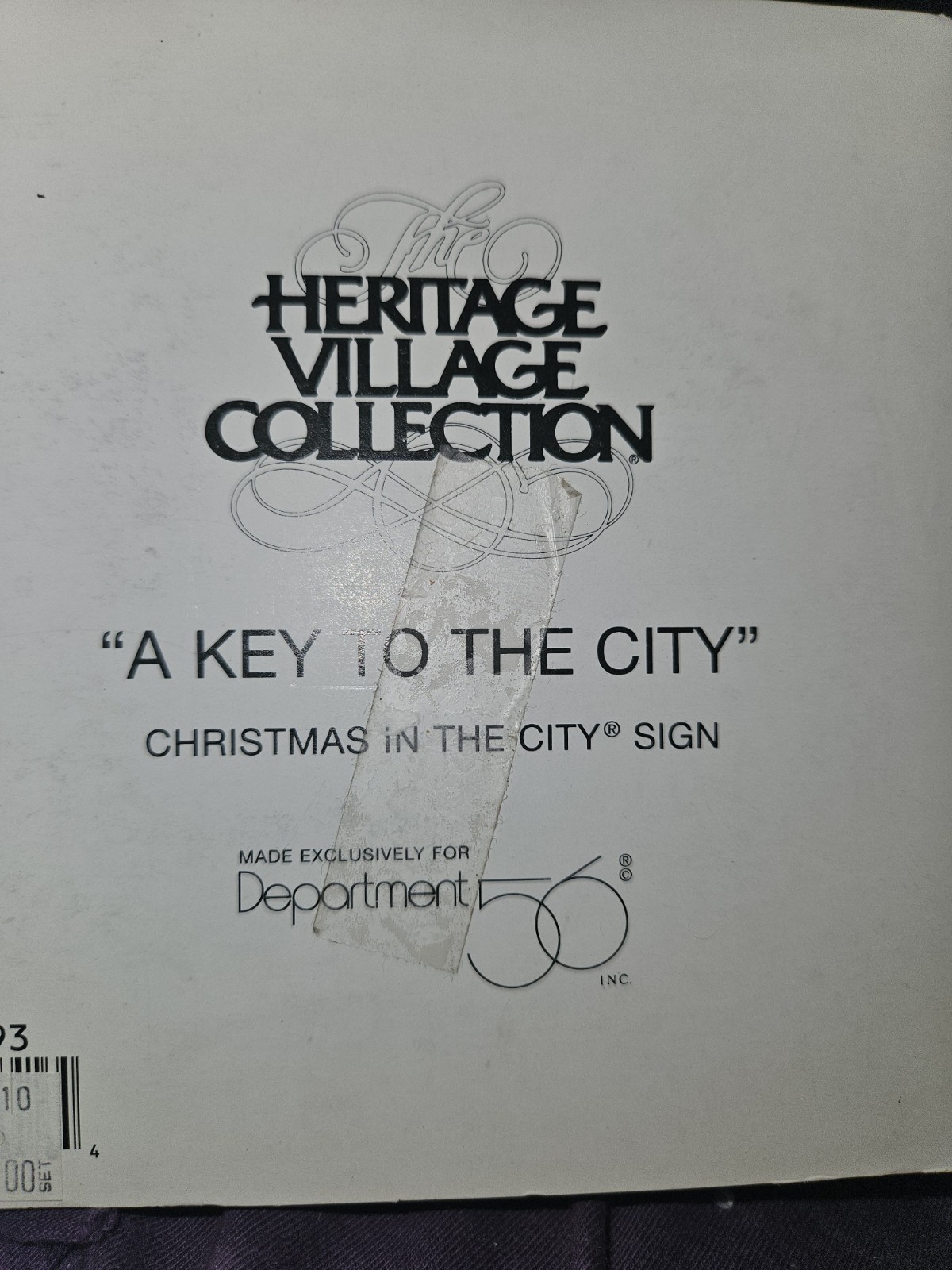 Department 56 A Key To The City #58893 Christmas in the City Heritage Village