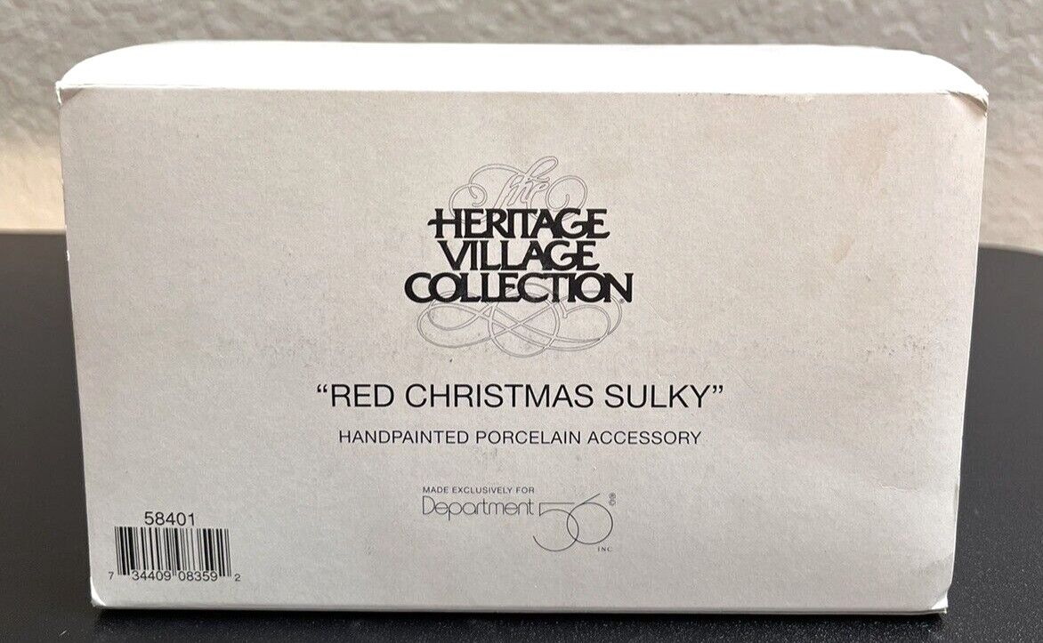 Department 56 Heritage Village Accessory “Red Christmas Sulky” 56.58401 NEW!