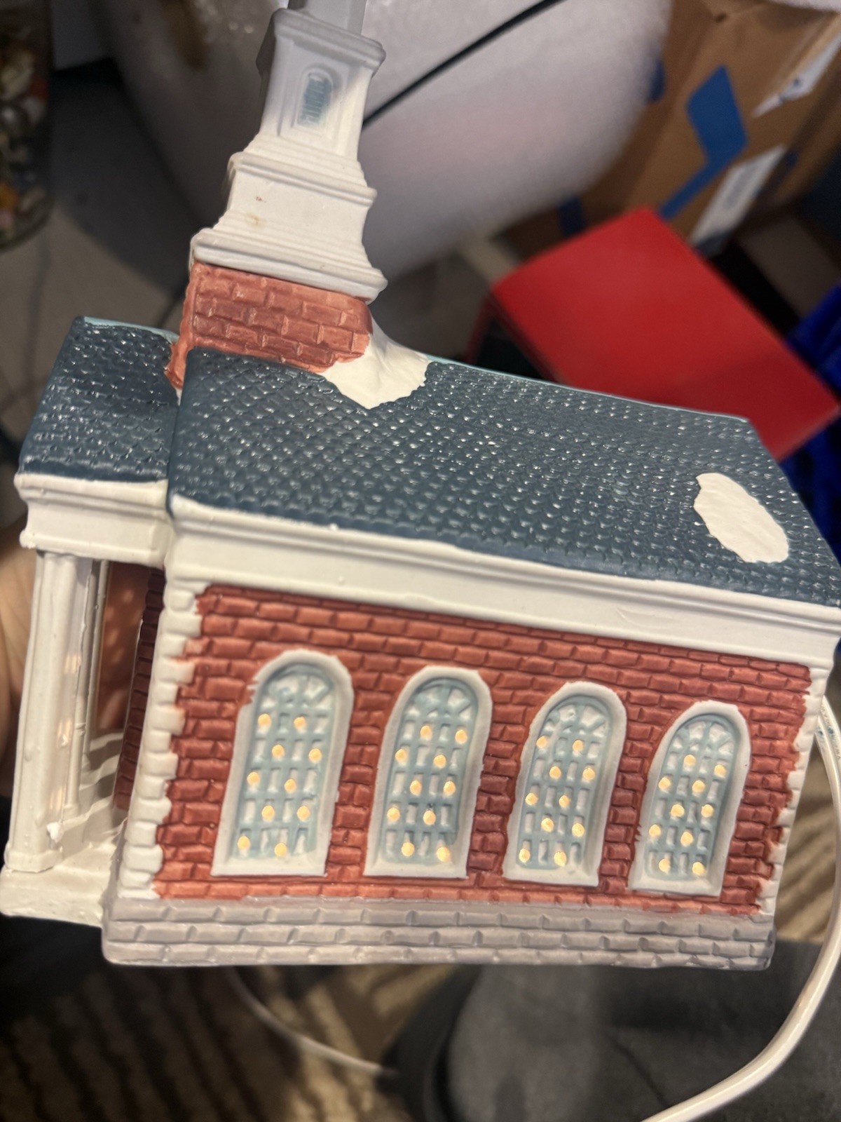 🎄 Share the Joy (Caldor) Vintage Liberty Church Christmas Village Set 💡