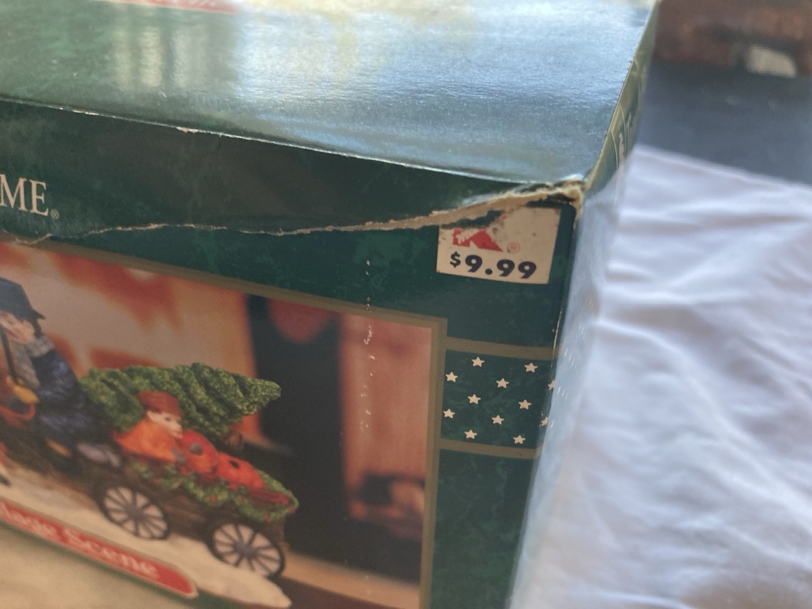 Trim A Home Village Scene Horse Carriage Christmas Tree Vintage Kmart Decoration