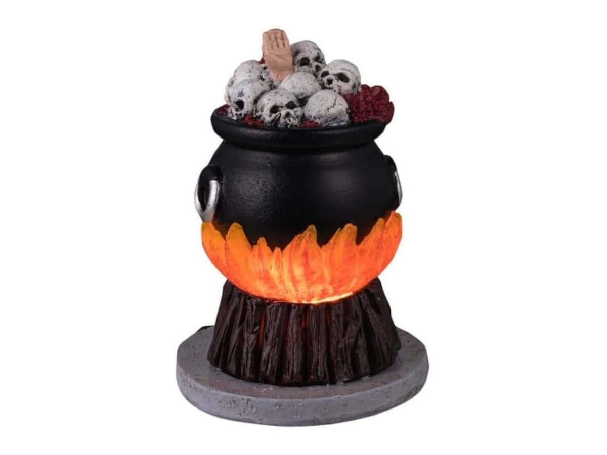 Lemax 44311 SKULL STEW CAULDRON Spooky Town Accessories Halloween Decor Lighted