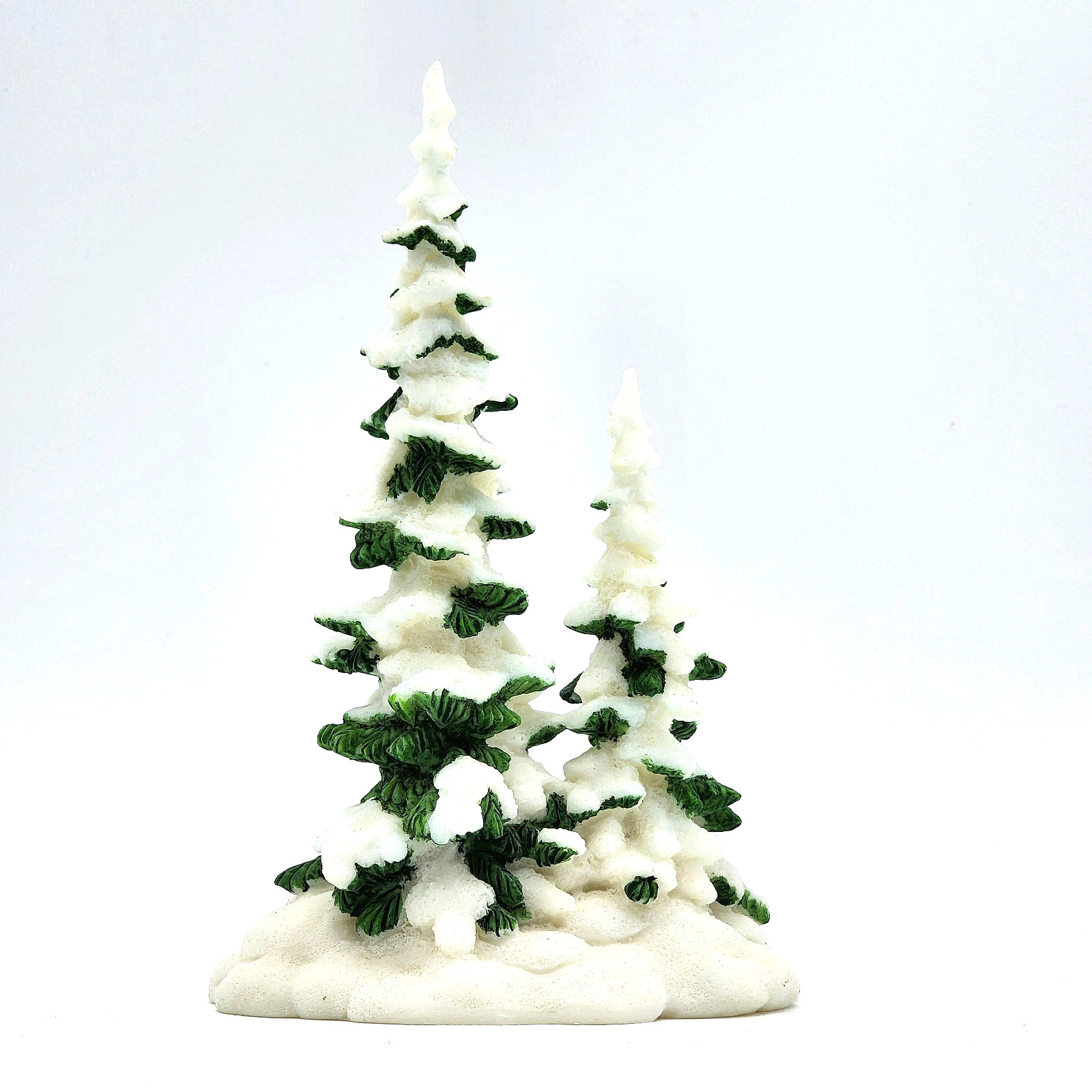 Christmas Village SNOWY TREES O’Well Novelty Company resin 6.75″
