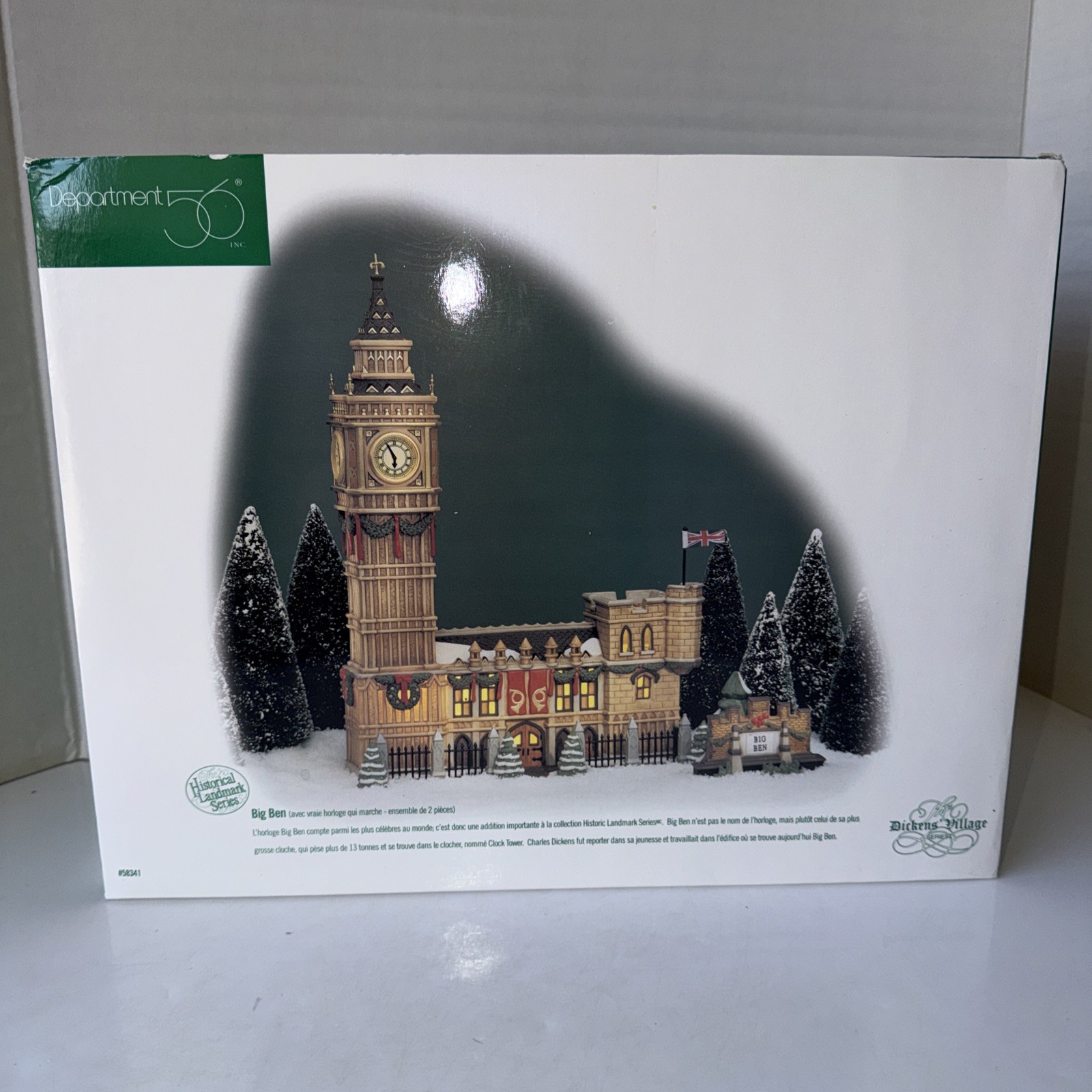 Dept 56 Dickens Village Historical Landmark Christmas “Big Ben” #58341 (READ)