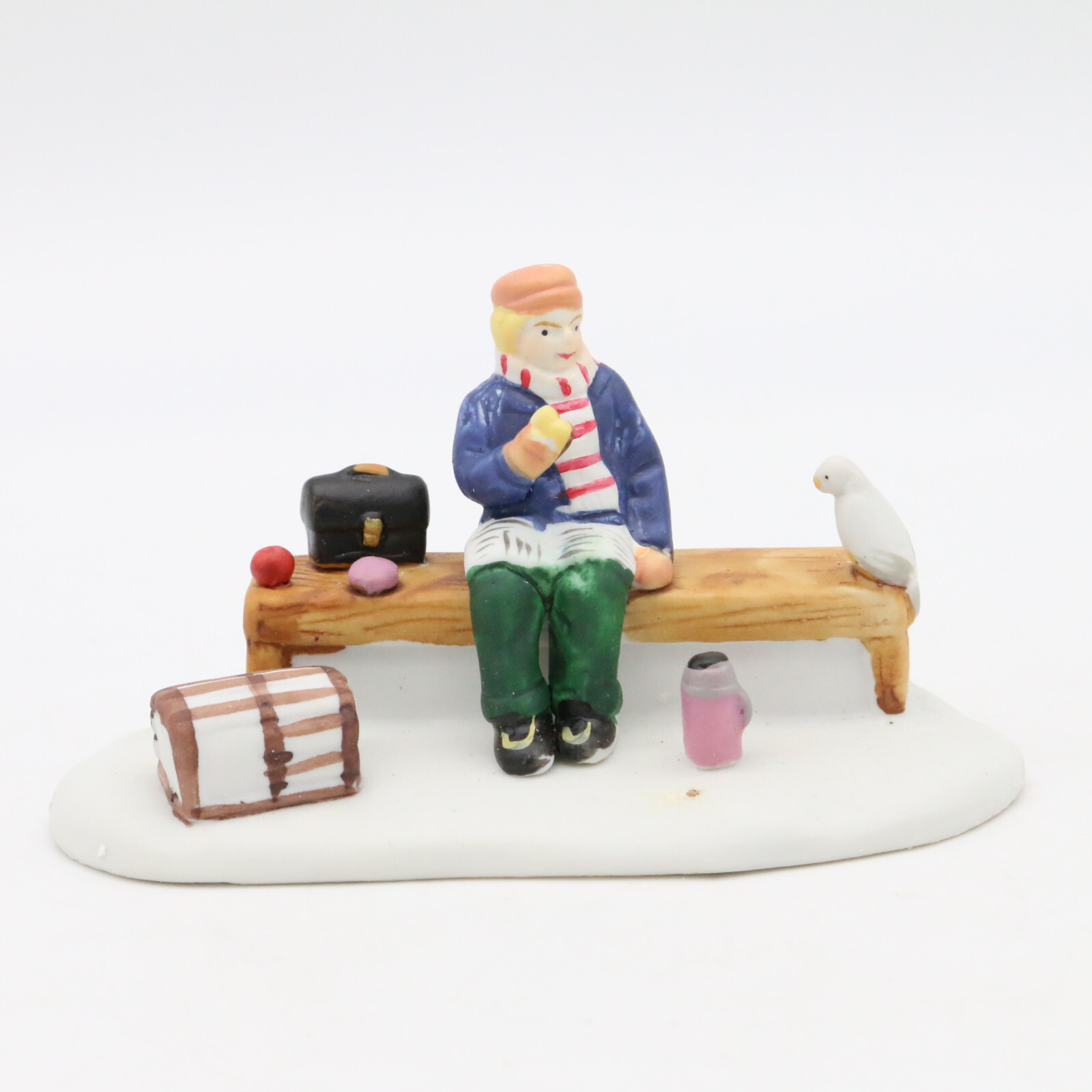 Lemax Hearthside Dickensvale Village Suppertime Porcelain 1997 #73225 Park Bench