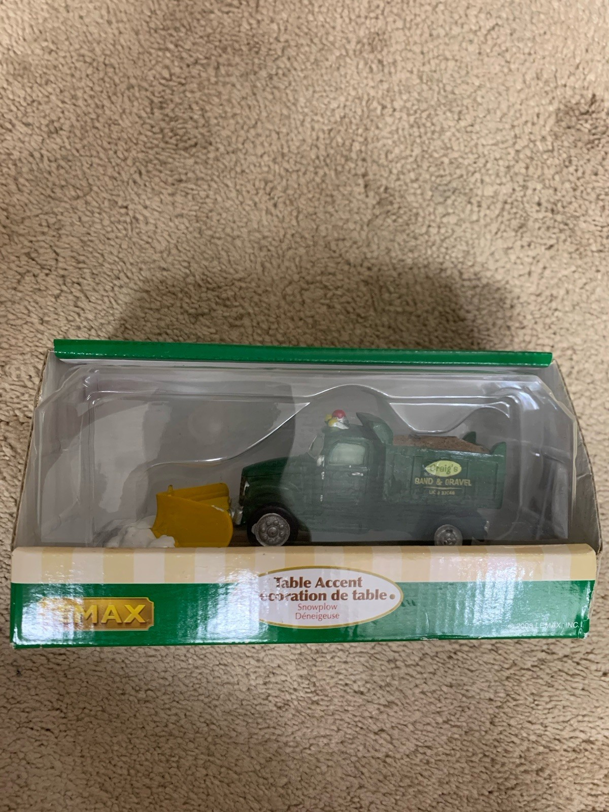 New in Package Lemax Village Collection Snowplow Table Accent 2008