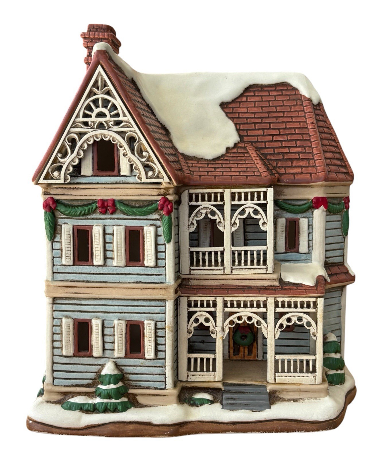 Lefton SPRINGFIELD HOUSE Colonial Christmas Village 00989 Holiday 1993