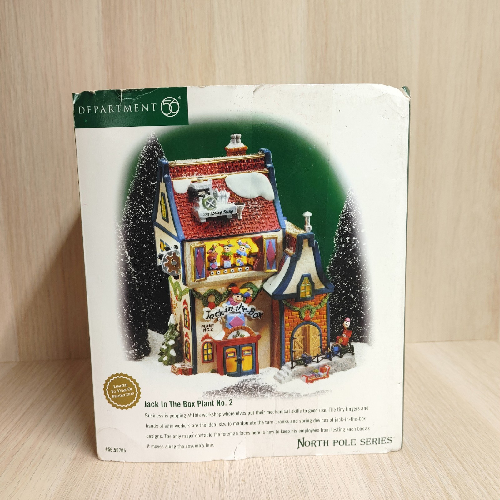 Dept 56 North Pole Series Jack In The Box Plant No 2 Works W/Original Box #56705