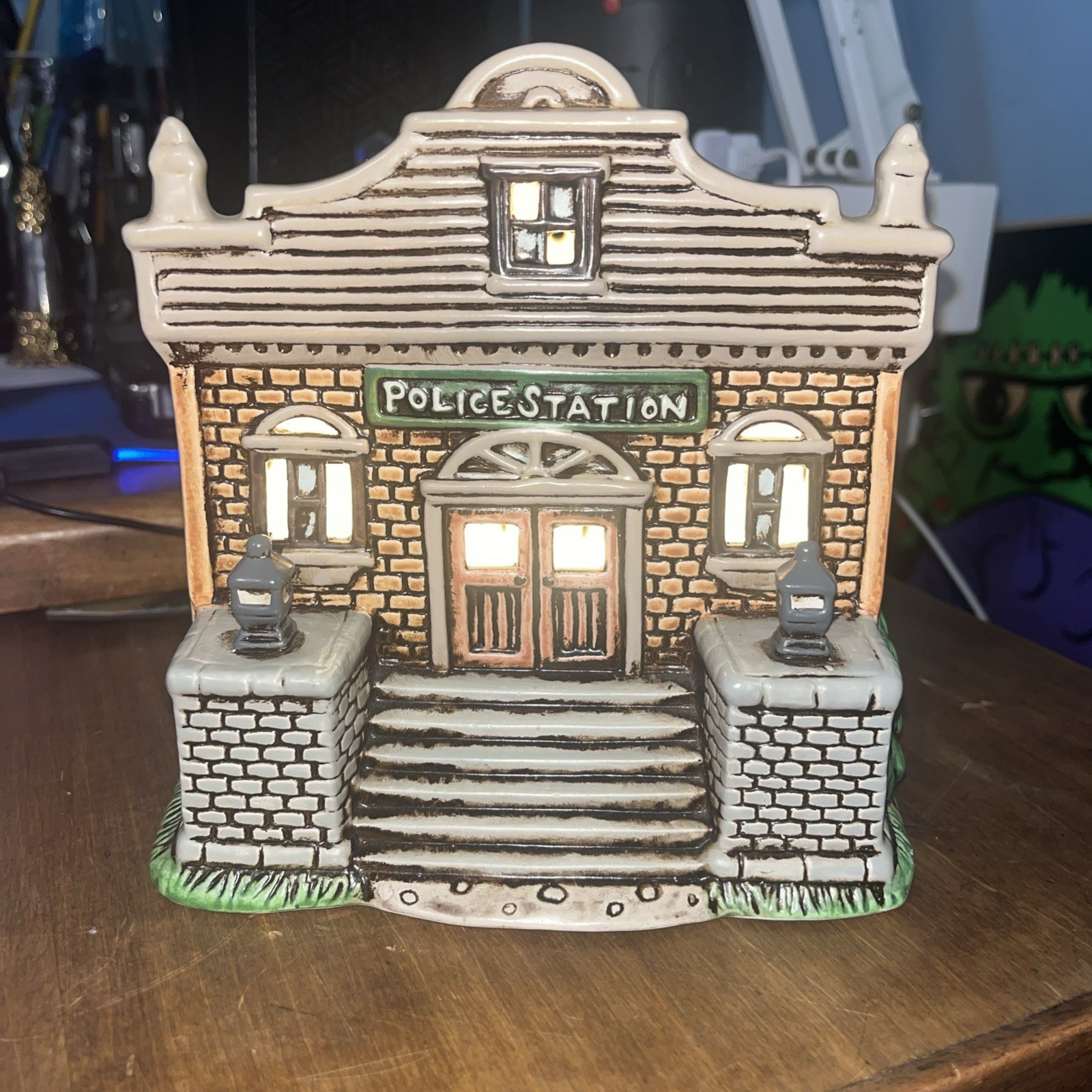Lefton Colonial Village Police Station 1987 Village House 06344 Original Box