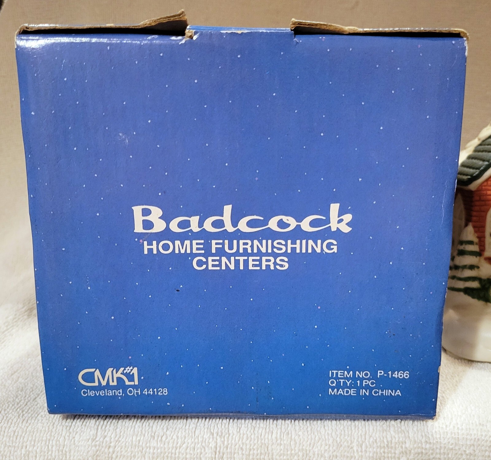 Vintage BADCOCK Holiday Porcelain Church Musical Hand Painted With Box Retired
