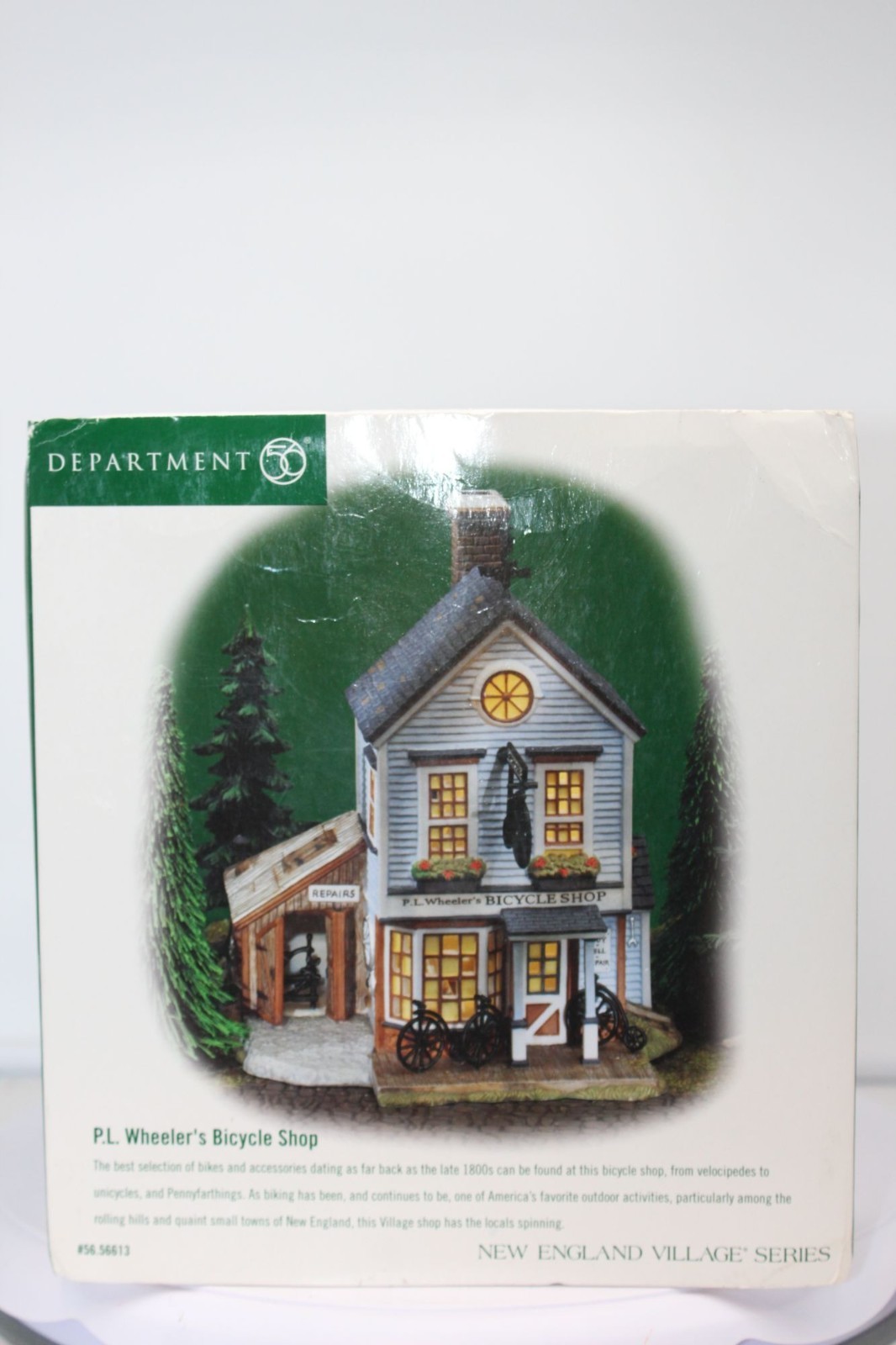 Dept 56 New England Village – P.L. Wheelers Bicycle Shop