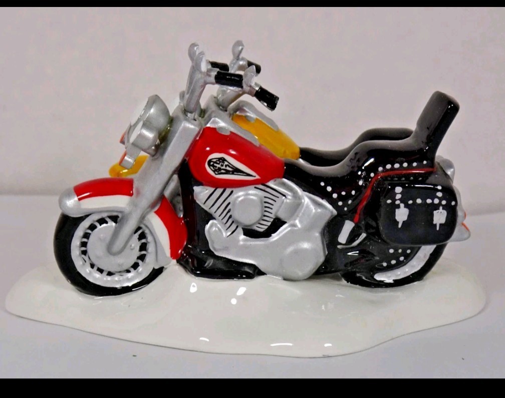Department 56 Harley Davidson Motorcycles Fat Boy & Soft Tail 54900 Brand new